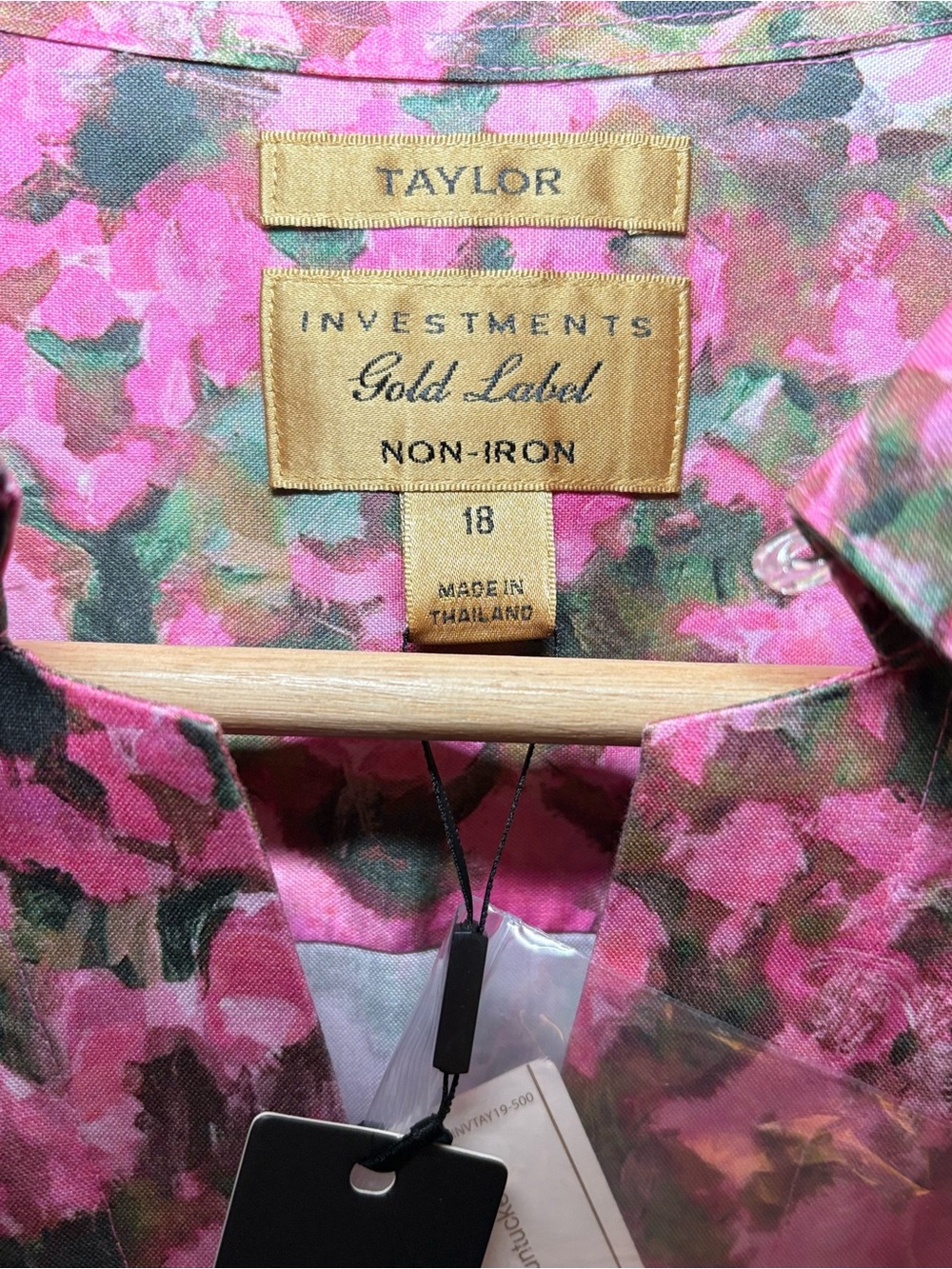 NWT Taylor & Sage Pink Floral Button Up Blouse | Anthropologie Cottagecore Top | - Picture 3 of 9